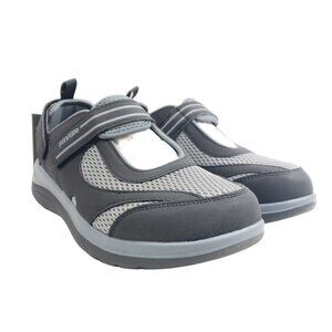 FitVille Womens Size 8 Wide Grey Athletic Walking Shoes